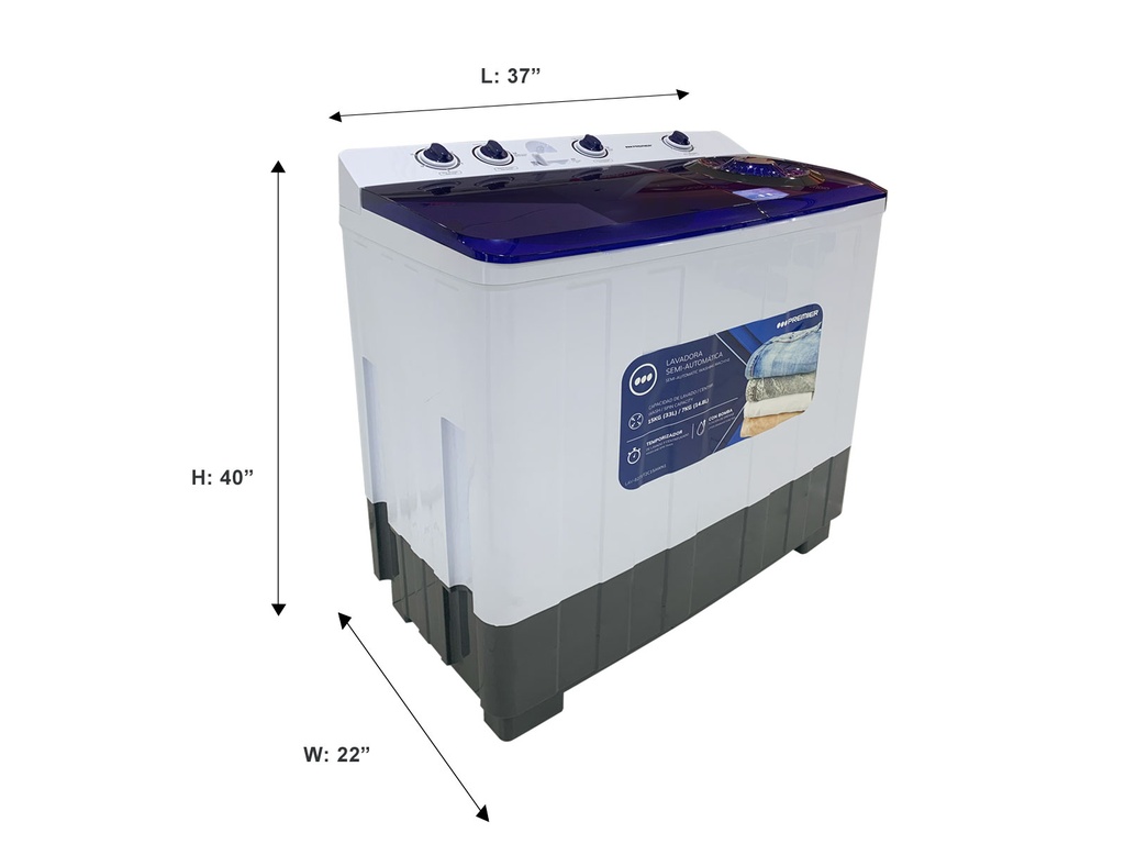 LAVADORA SEMI- AUTOMATICA 15KG