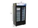NEVERA TIPO VITRINA 450L/16PC, C/VIDRIO TEMPLADO 