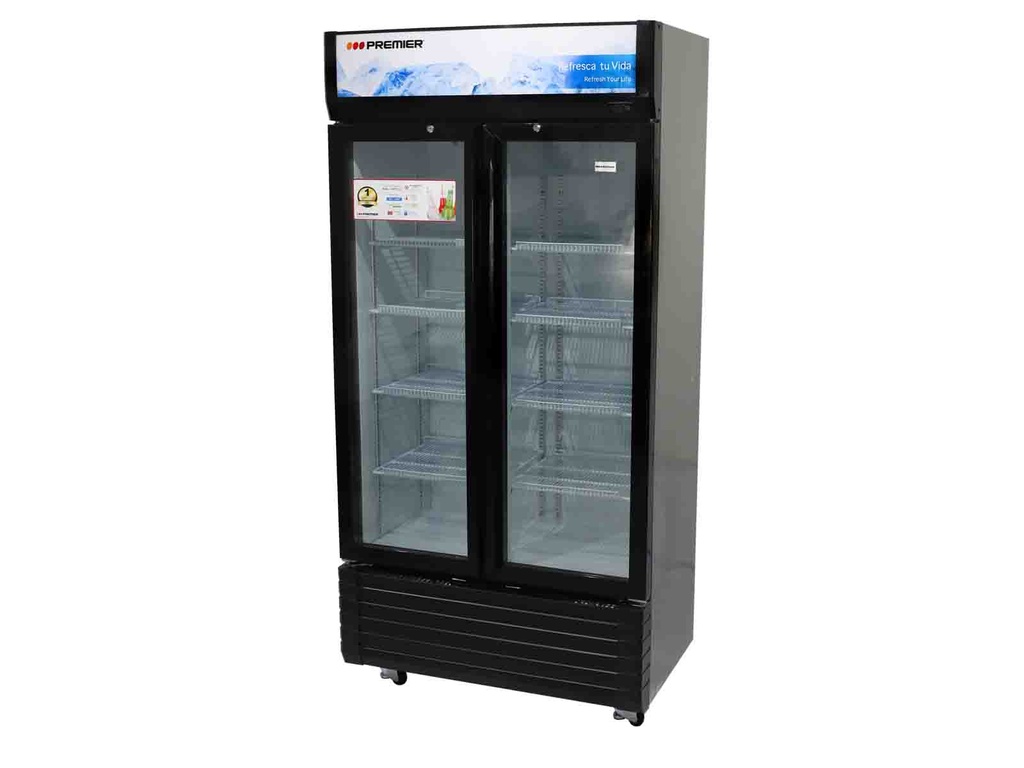 NEVERA TIPO VITRINA 450L/16PC, C/VIDRIO TEMPLADO 