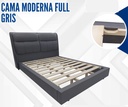 CAMA MODERNA FULL GRIS