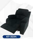 Sofa Reclinable de Tela Negro