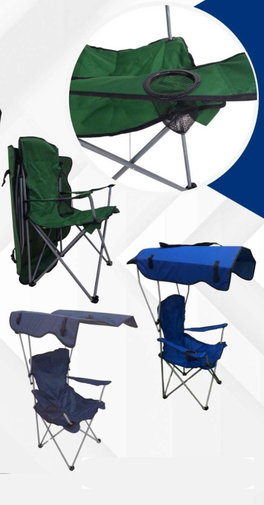 SILLA DE CAMPING CON TOLDA