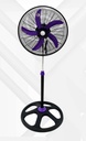 ABANICO 5 ASPAS 18" NEGRO/MORADO