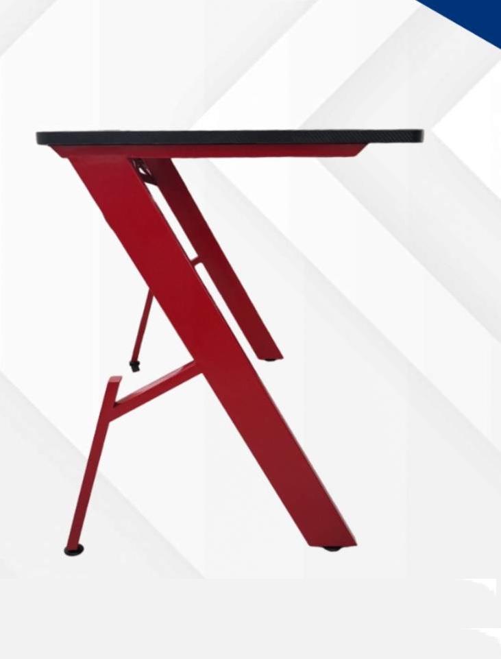 MESA GAMING NEGRO CON ROJO