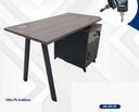 MESA 120*60*75CM PATAS DE METALICAS CON GABINETE