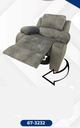 Sofa Reclinable Giratorio Mecedora de Tela Gris