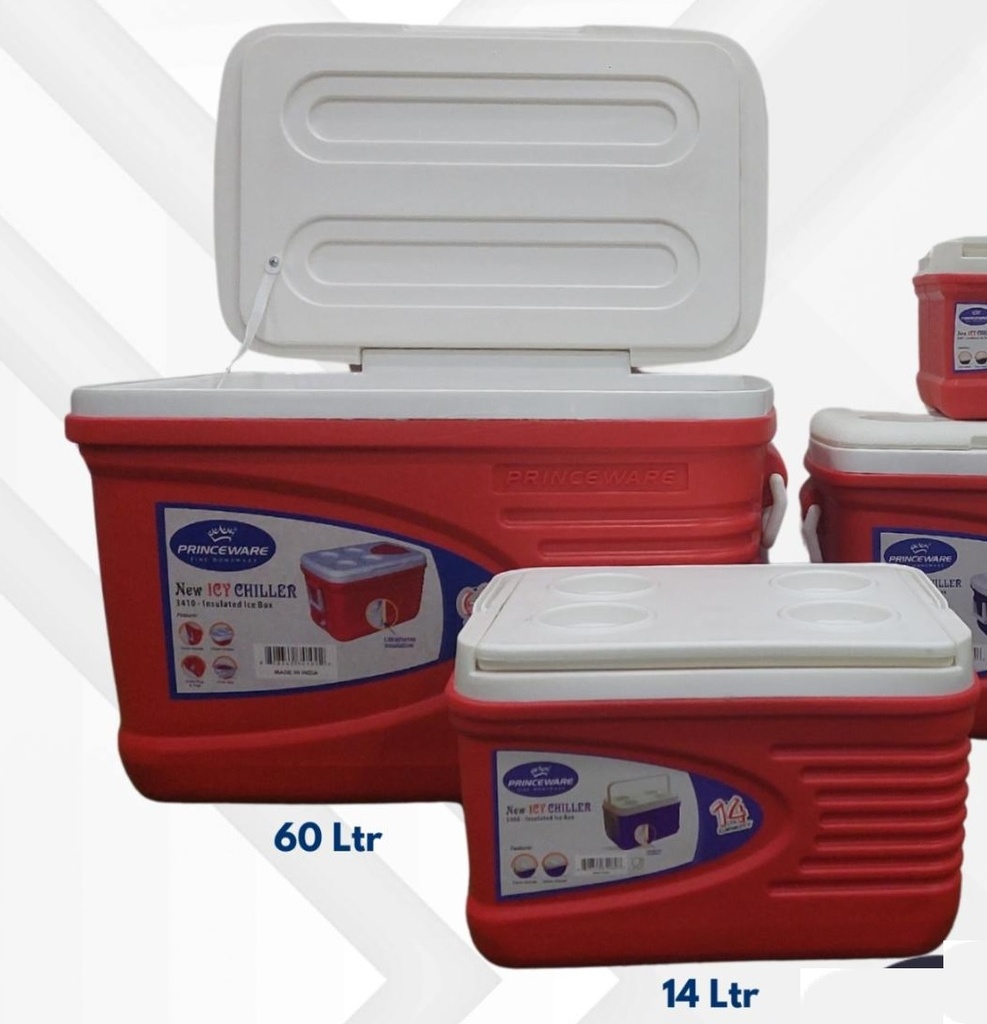 HIELERA ROJA SET 5 PZAS 60L