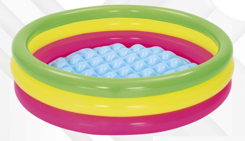 PISCINA INFLABLE PARA BEBES DE COLORES 102*25CM