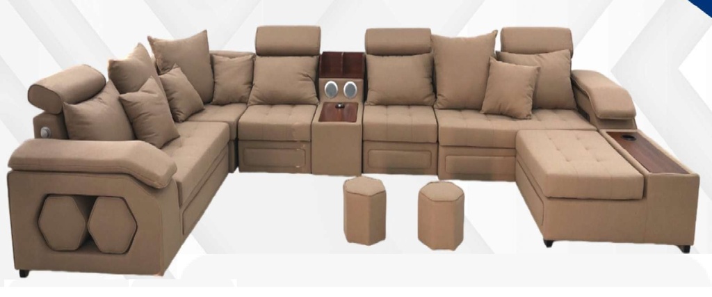 JUEGO DE SOFA L MODERNO +USB+BLUETOOTH