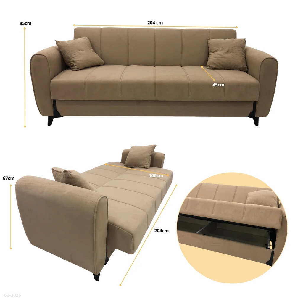 SOFA CAMA BEIGE