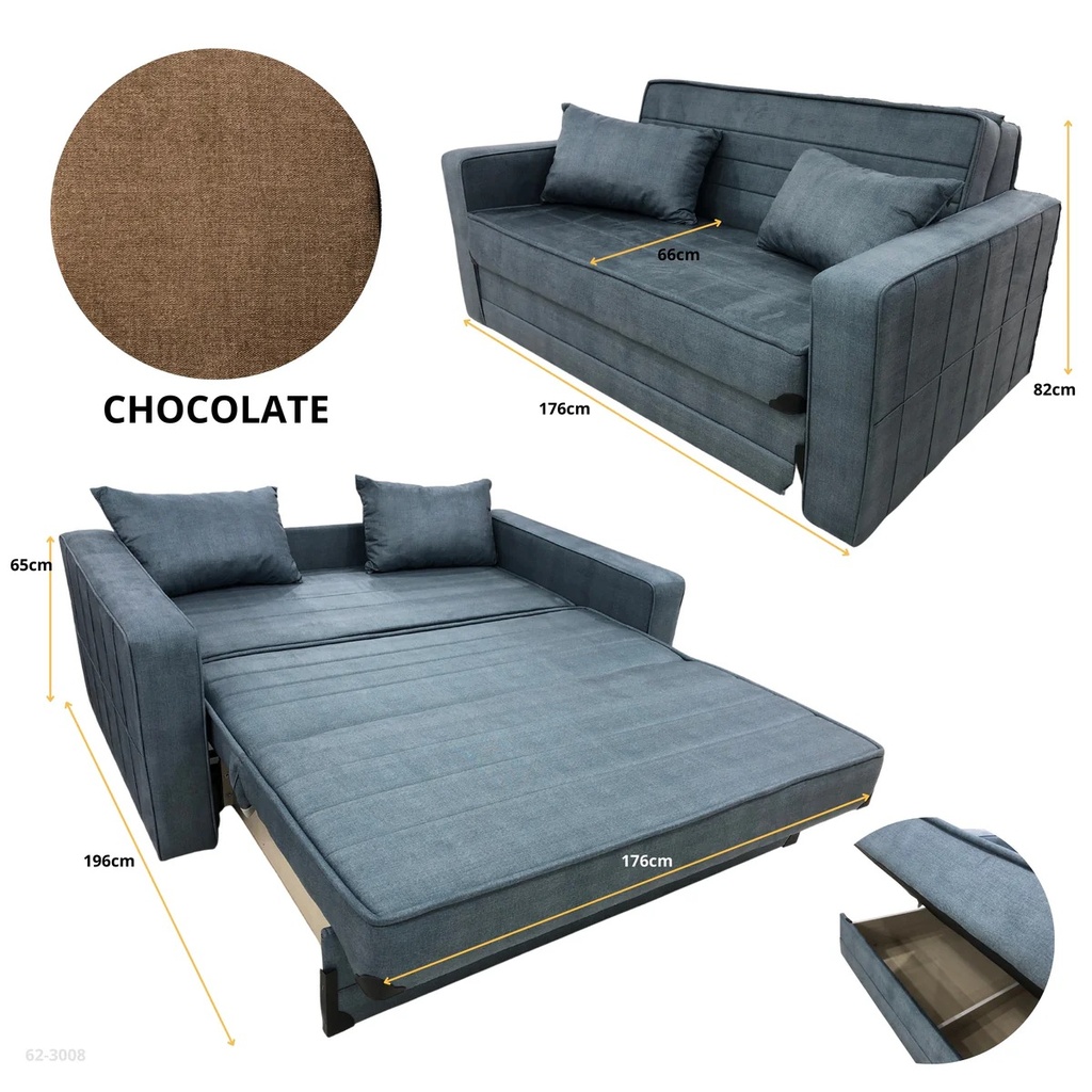 SOFA CAMA CHOCOLATE SELENA