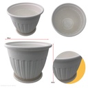 MACETERO COLOR BLANCO 39x 32 cm KD9935W+PLATE WHITE
