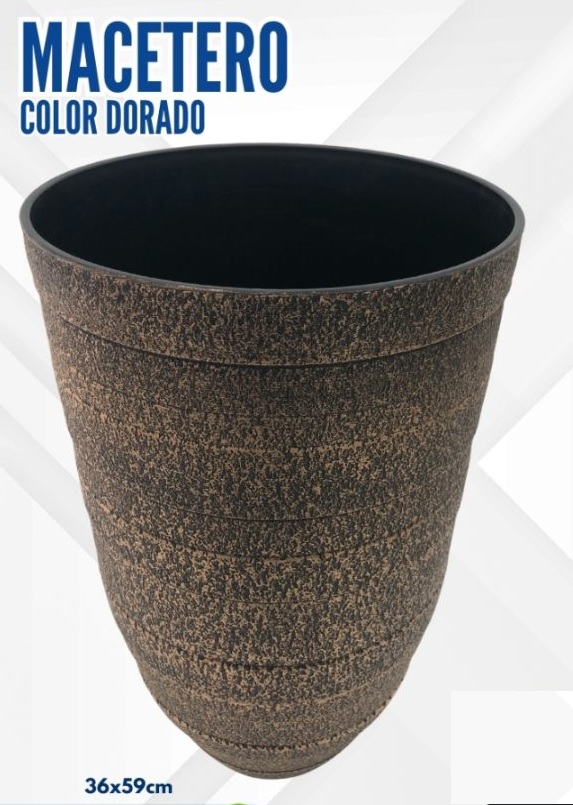 MACETERO COLOR DORADO 36x 59 cm
