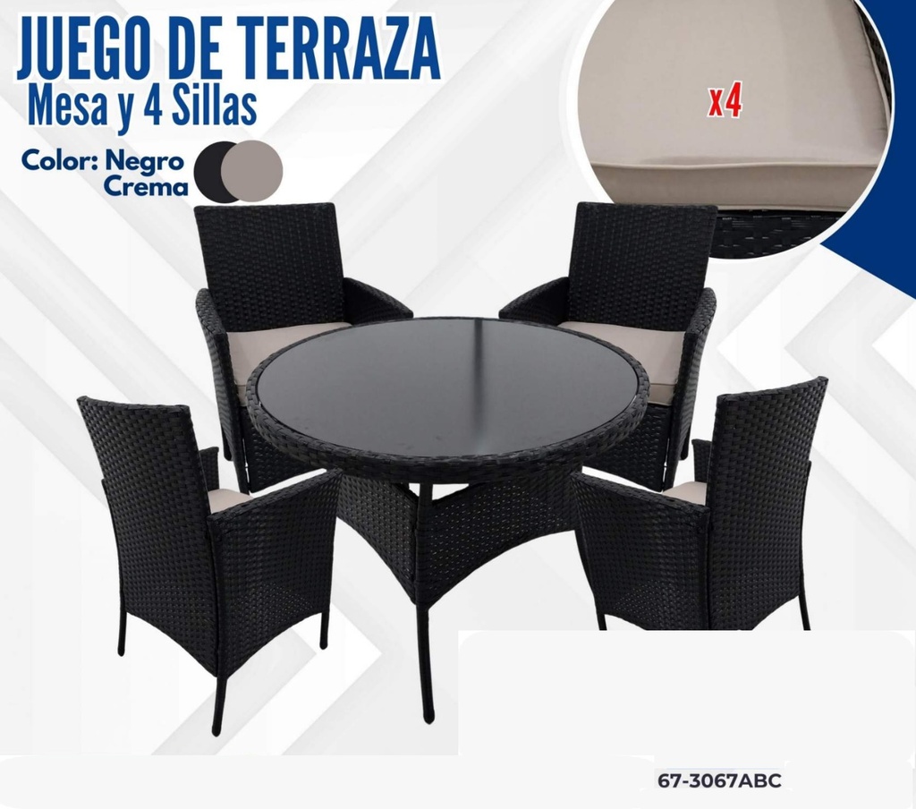 JUEGO DE MESA Y 4 SILLAS