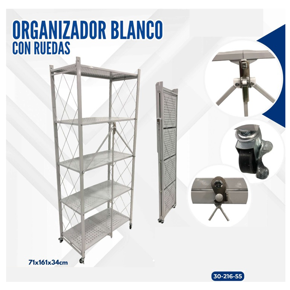 ORGANIZADOR BLANCO CON RUEDAS