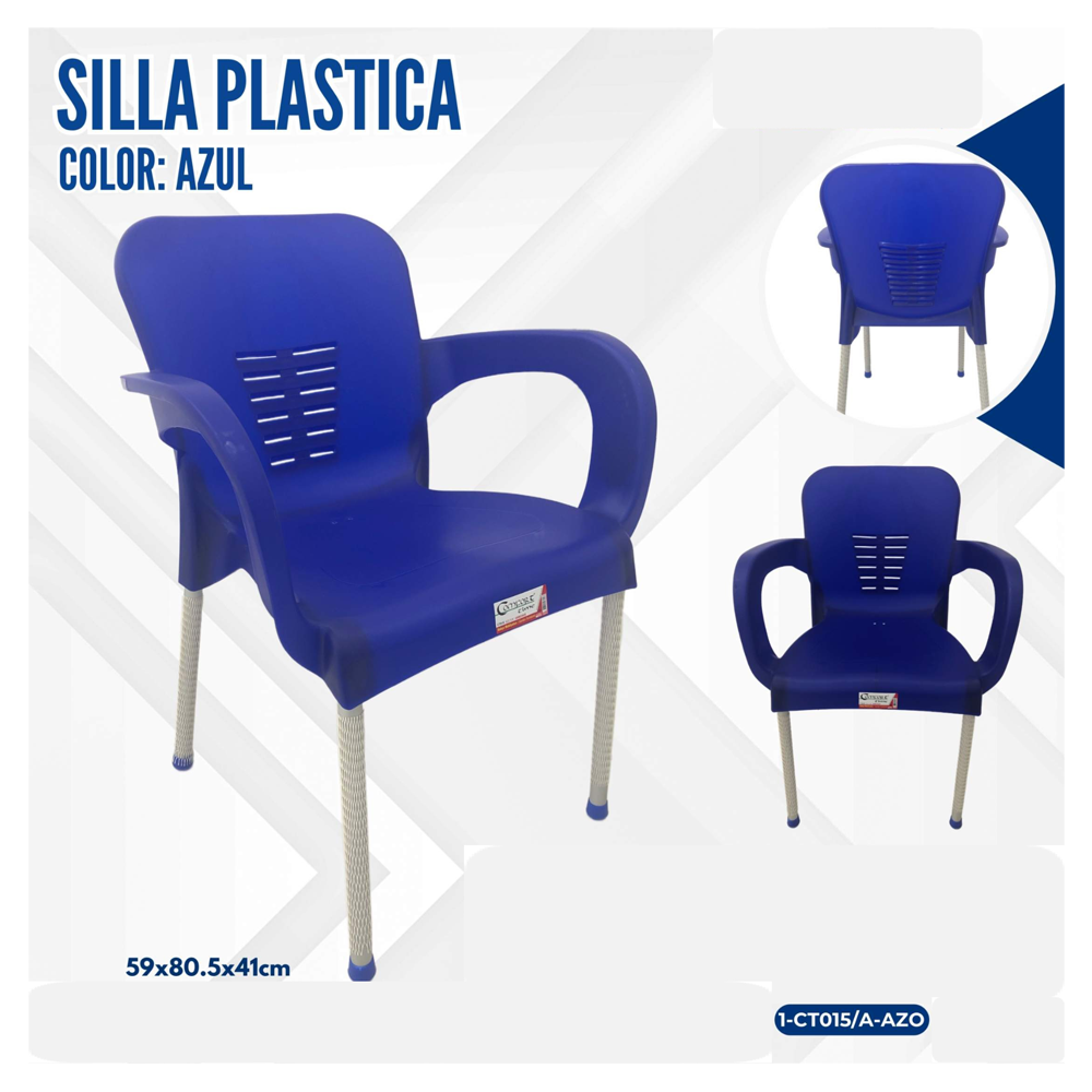 SILLAS PLASTICAS AZUL OSC. KIRCICEGI ALUMINIUM