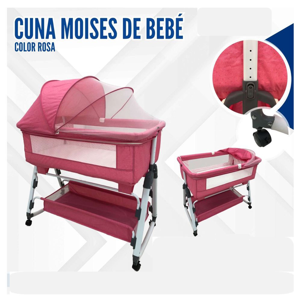 CUNA MOISES ROSA DE BEBE