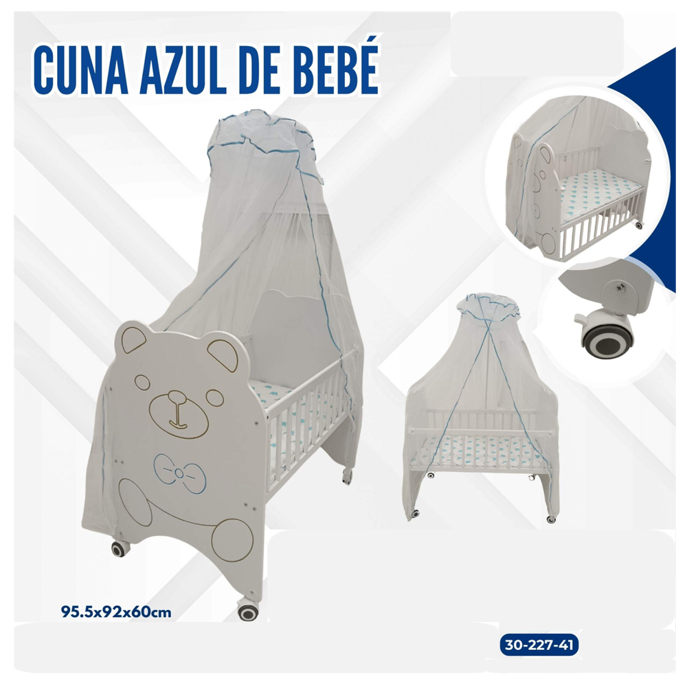 CUNA DE BEBE AZUL