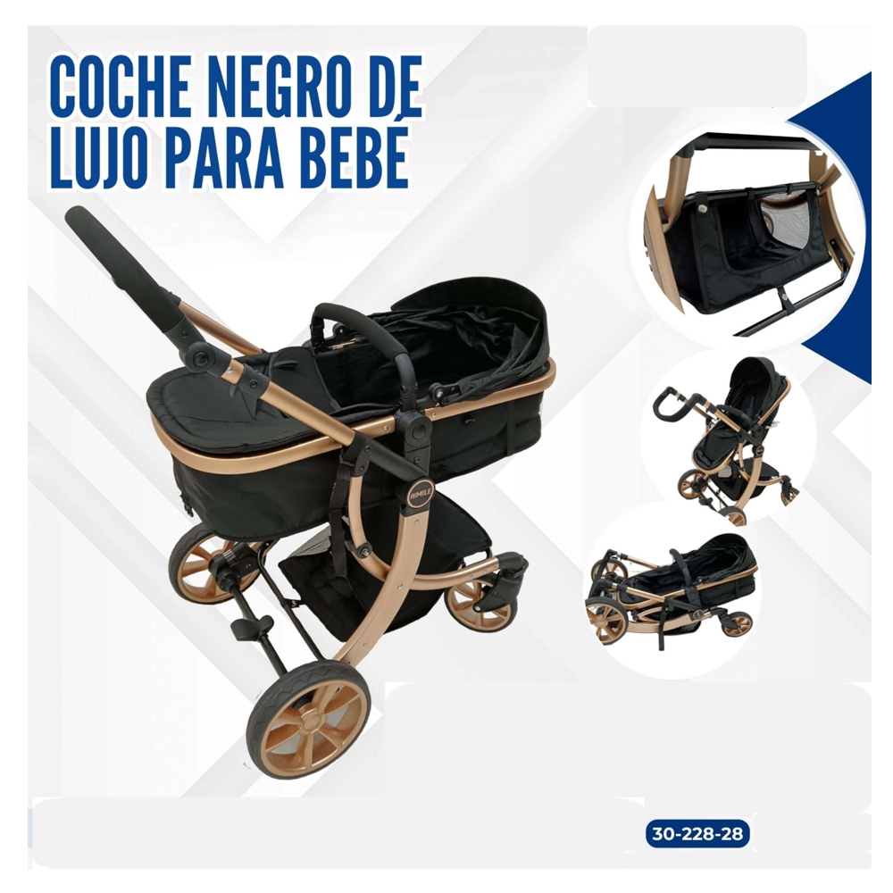 COCHE NEGRO DE LUJO PARA BEBE