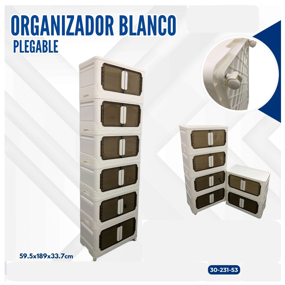 ORGANIZADOR BLANCO PLEGABLE