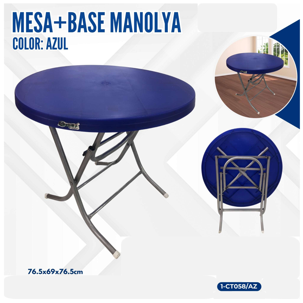 MESA+BASE MANOLYA FOLDING AZUL