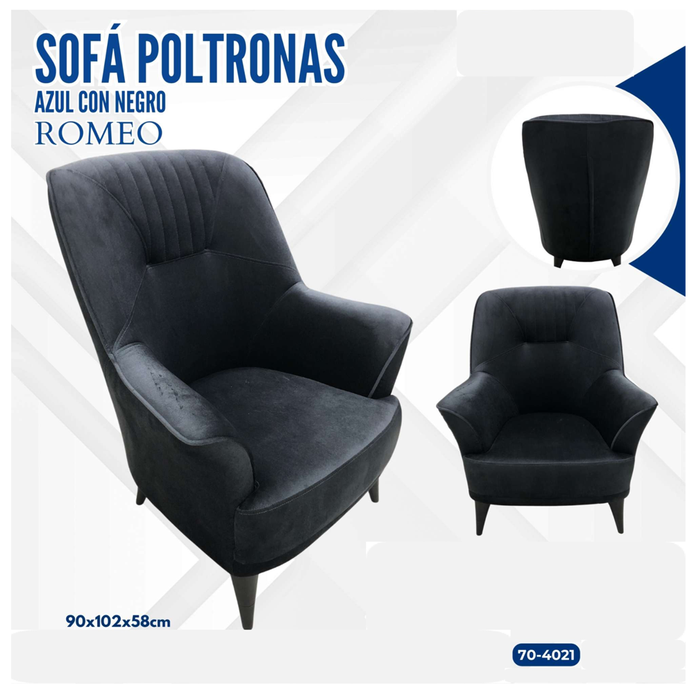 SOFÁ POLTRONA ROMEO AZUL