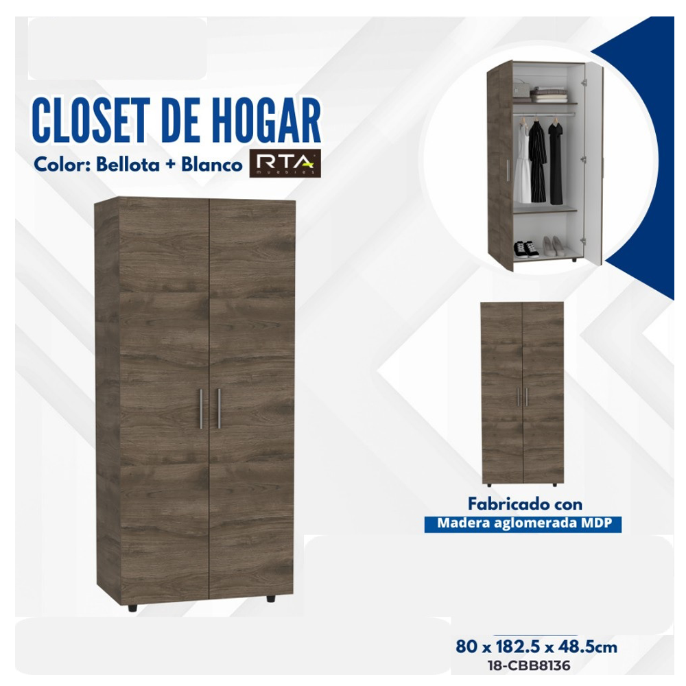 CLOSET HOGAR ECONOMICO (1C) BELLOTA/BLAN