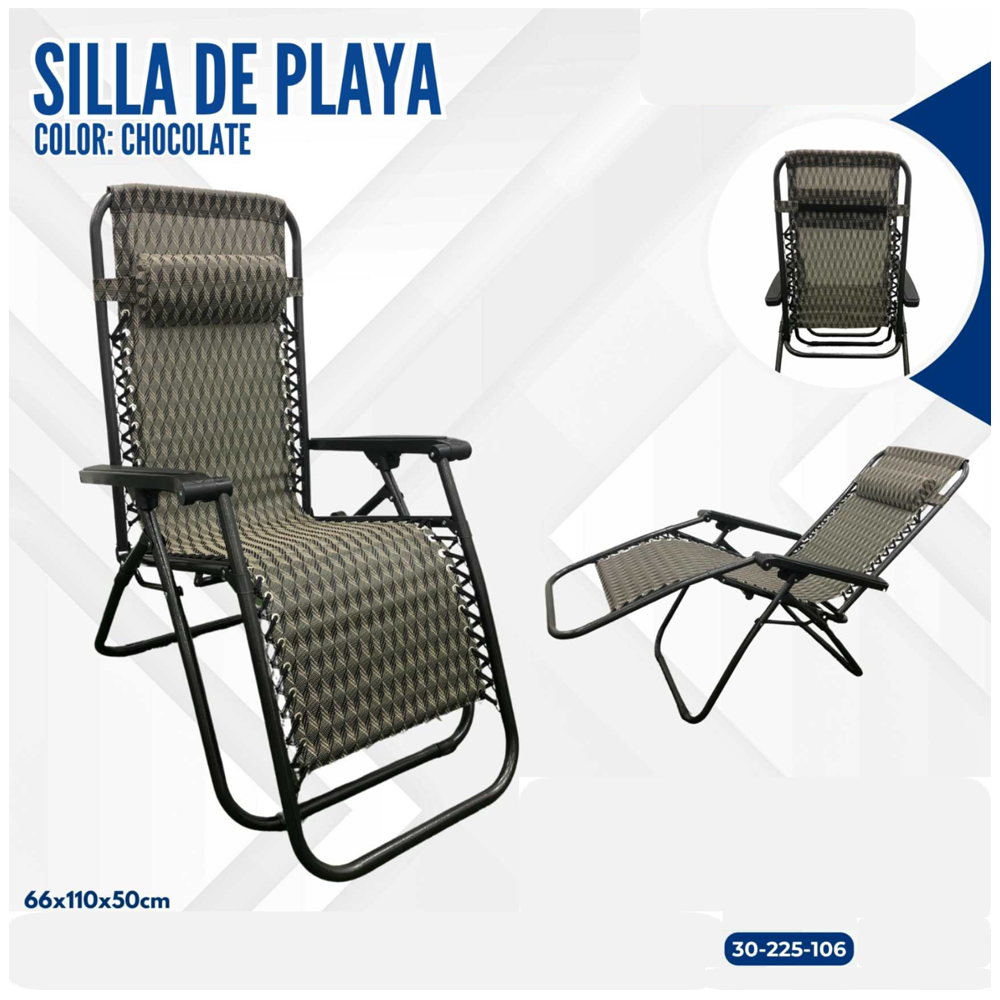 SILLA DE PLAYA CHOCOLATE