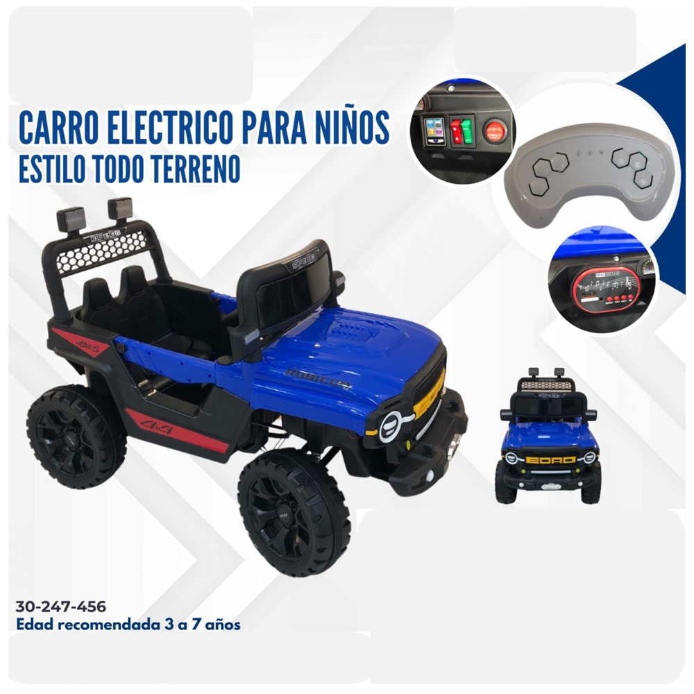 CARRO AZUL TODO TERRENO