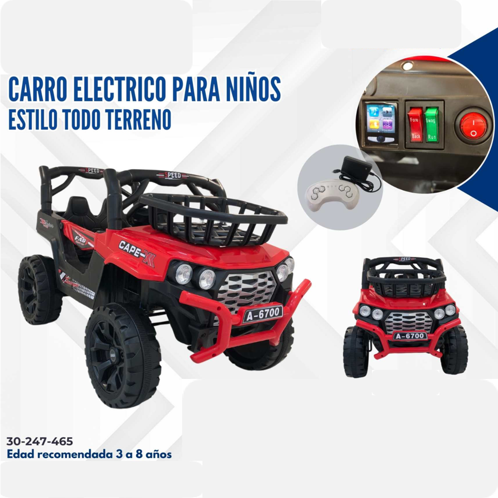 Carro Electrico para niños estilo todo terreno