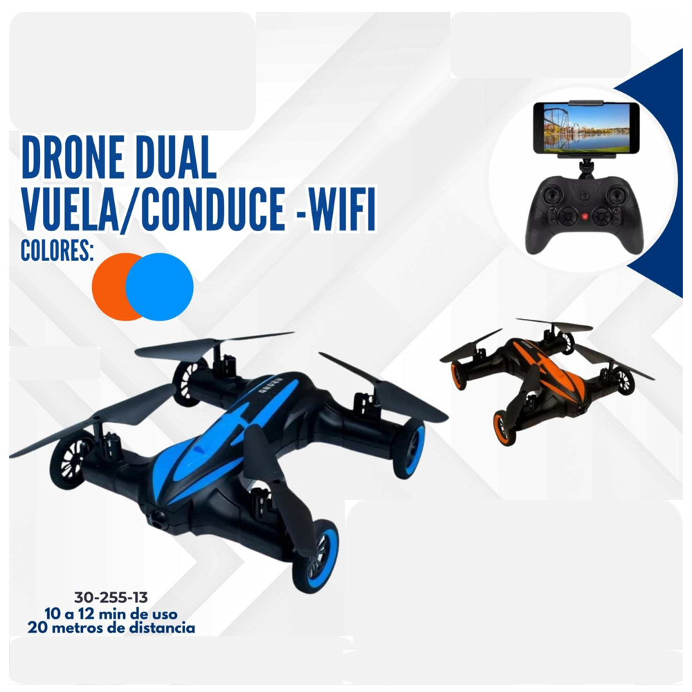 DRONE DUAL VUELA CON CONDUCE -WIFI