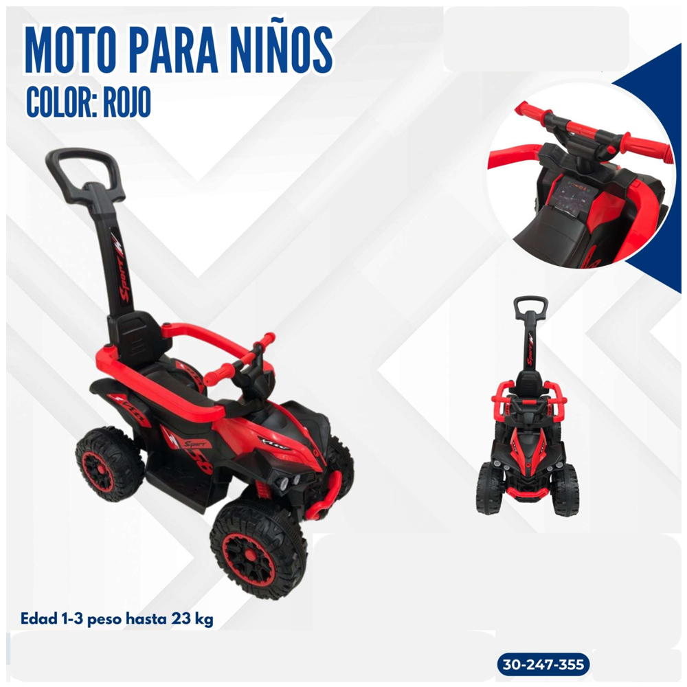 MOTO ROJA PARA NIÑOS