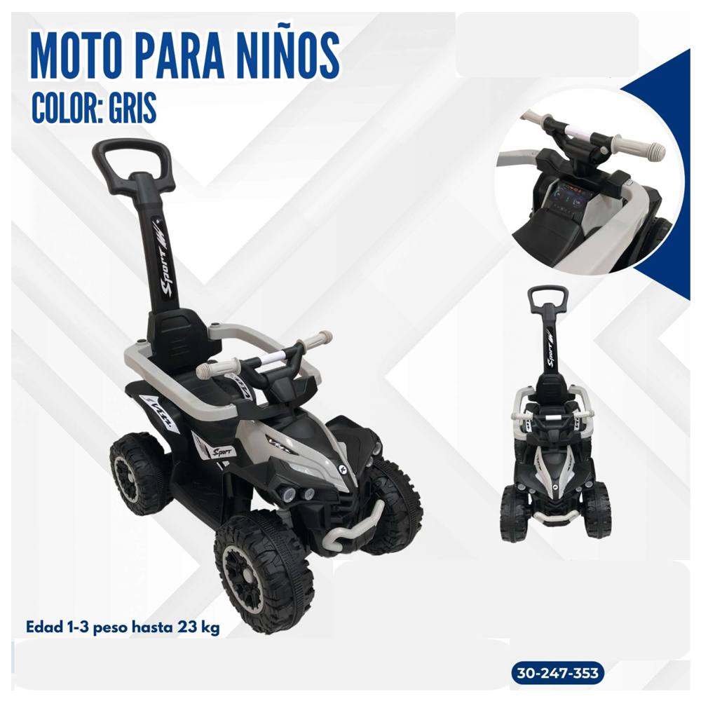 MOTO GRIS PARA NIÑOS