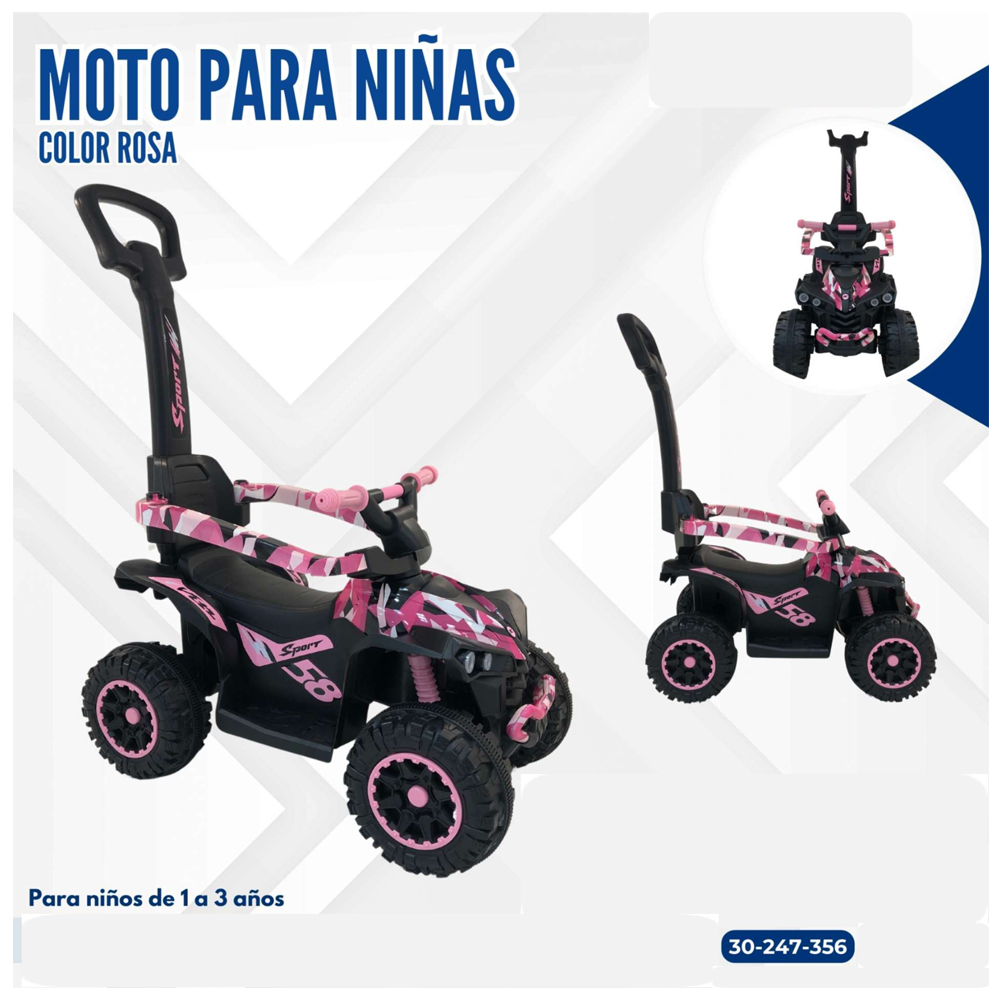 MOTO PARA NIÑOS ROSA