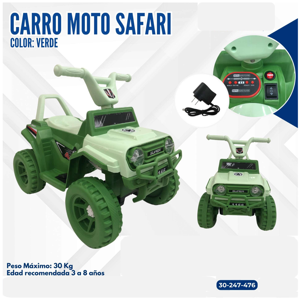 CARRO MOTO SAFARI VERDE