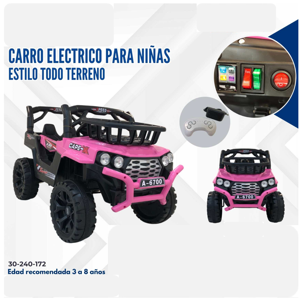 CARRO ROSA TODO TERRENO