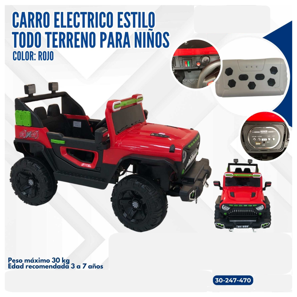 CARRO ROJO TODO TERRENO