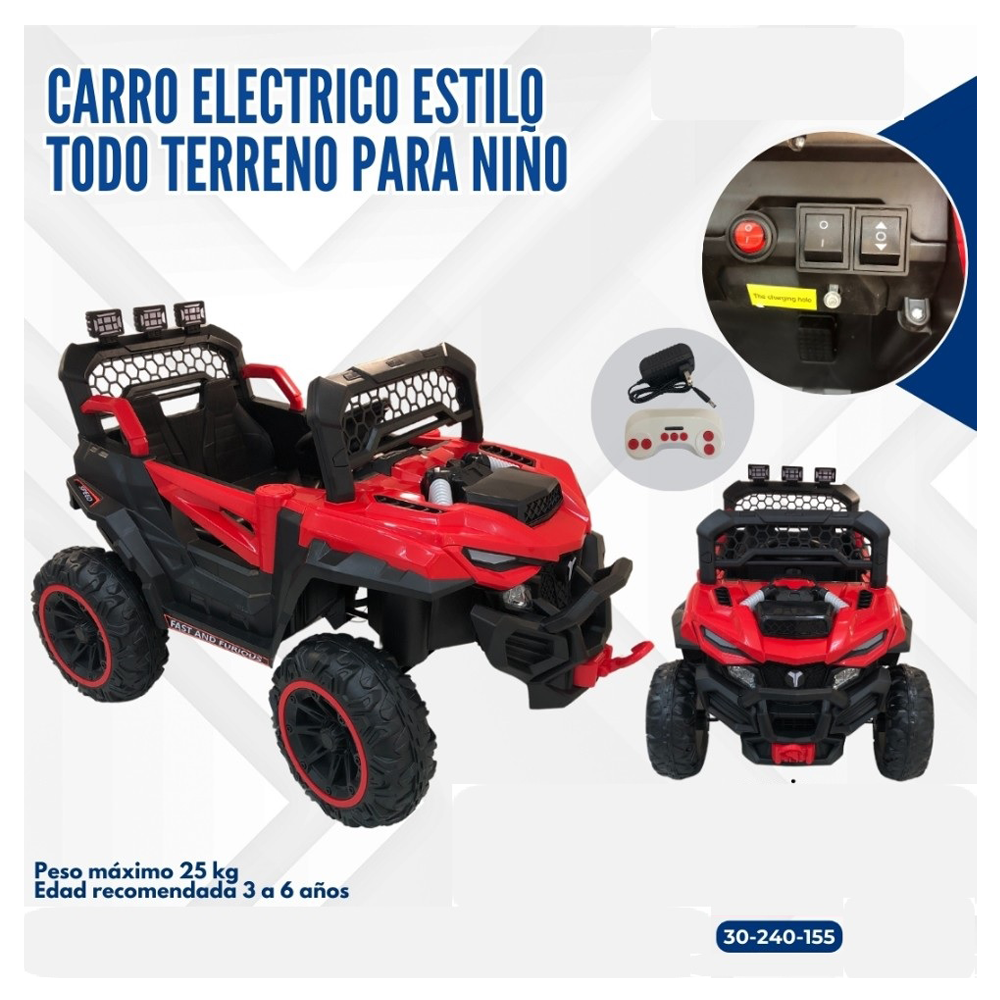 CARRO ROJO TODO TERRENO