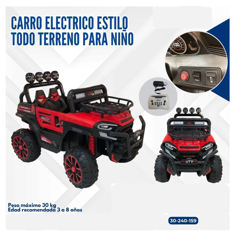 CARRO ROJO TODO TERRENO