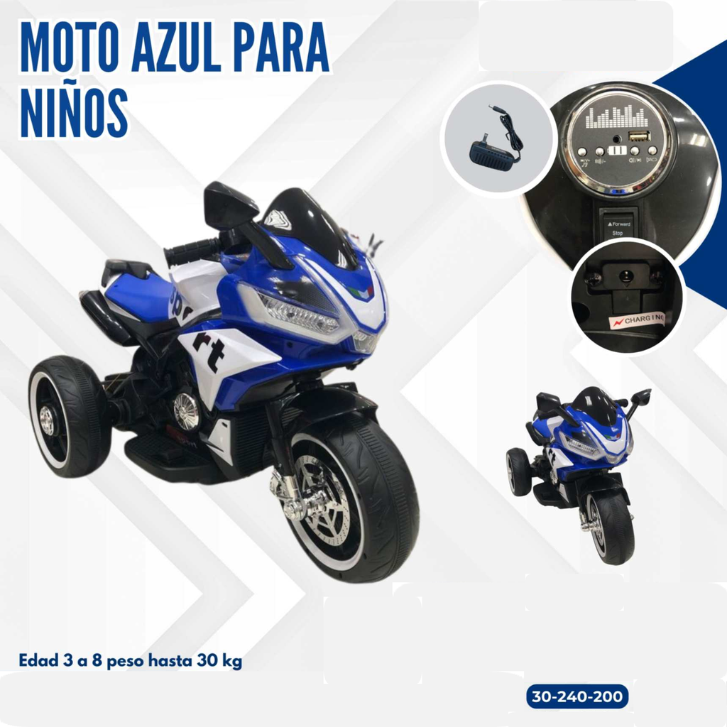 MOTO AZUL PARA NIÑOS