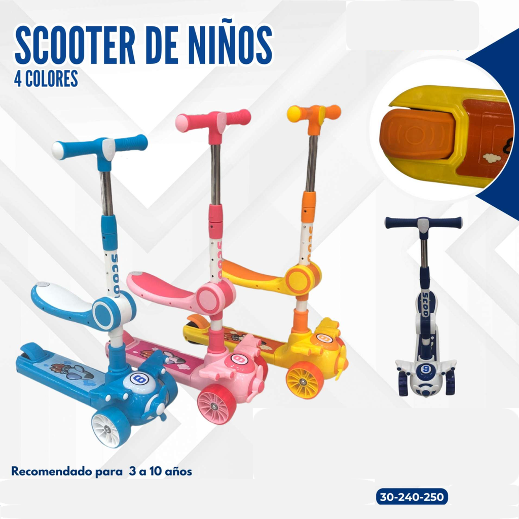 SCOOTER ANIMADO DE NIÑOS