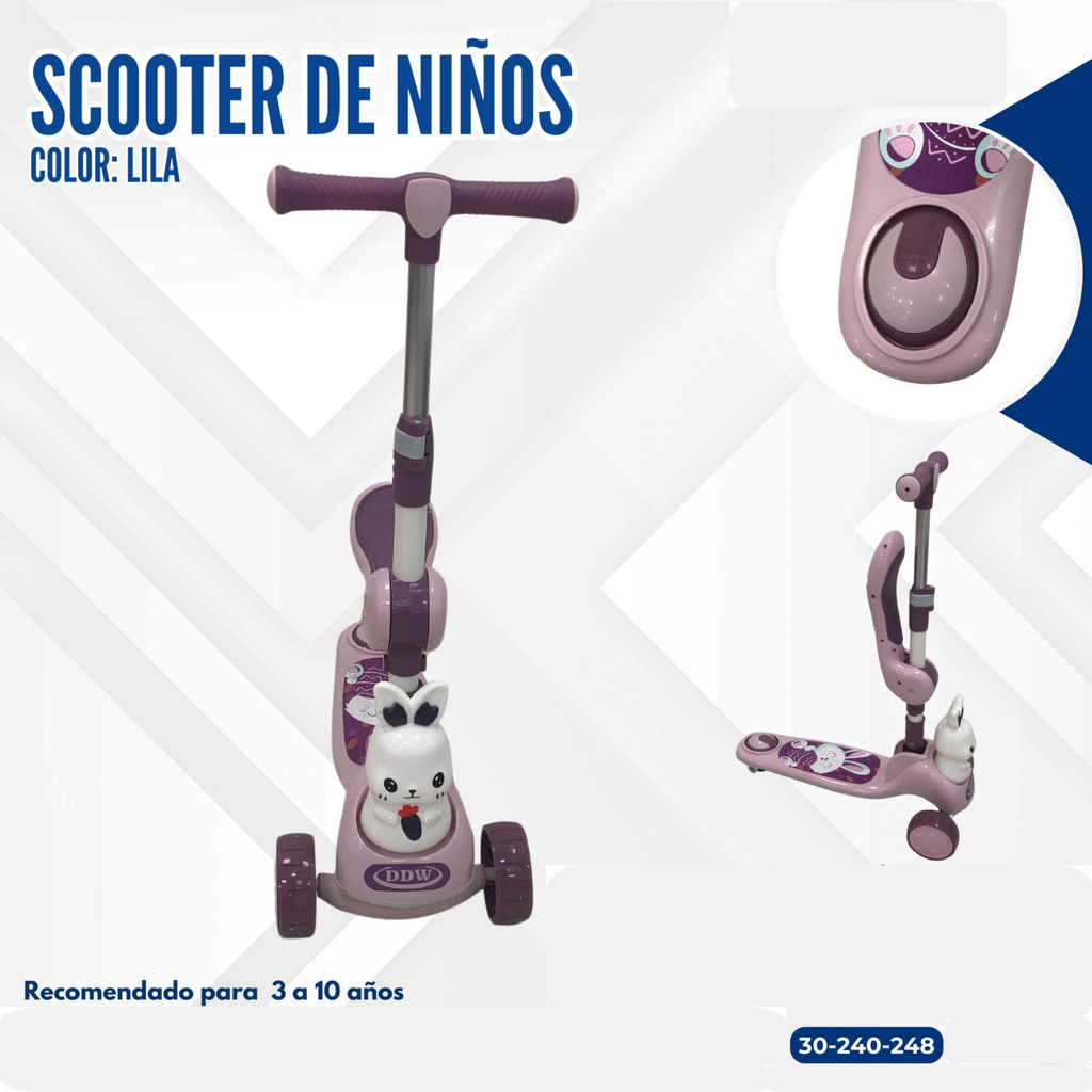 SCOOTER ANIMADO DE NIÑOS