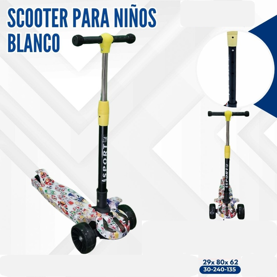 SCOOTER PARA NIÑOS BLANCO