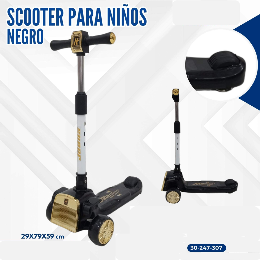 SCOOTER PARA NIÑOS NEGRO