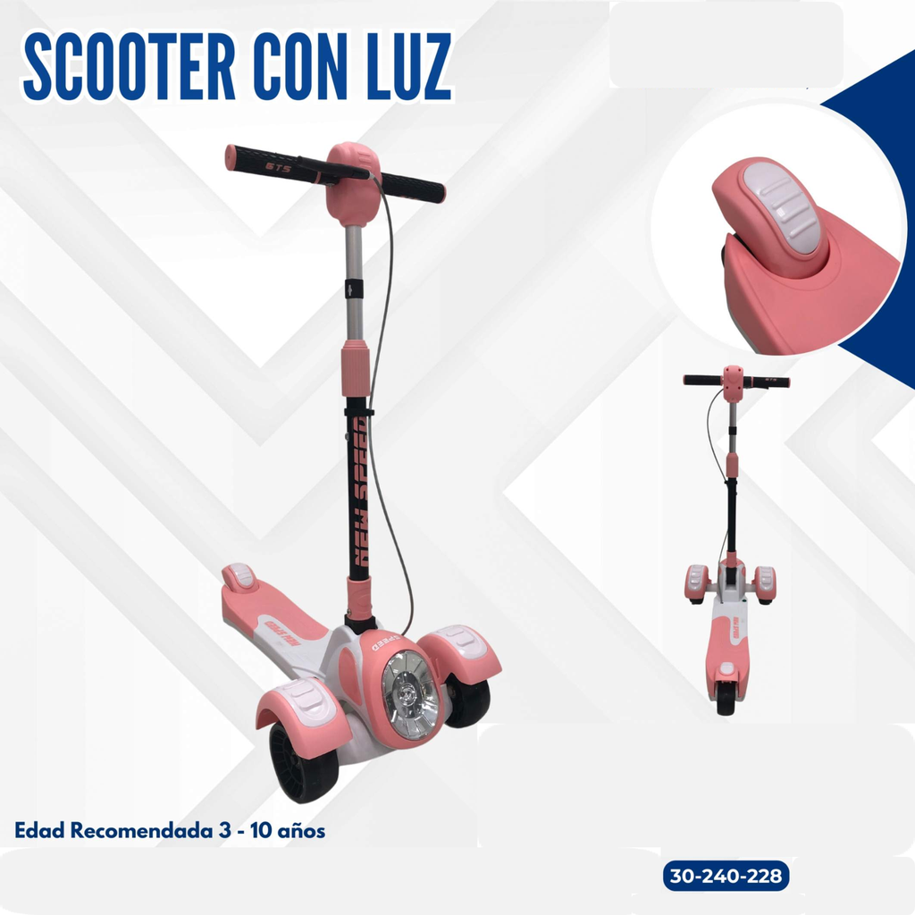 SCOOTER CON LUZ DE NIÑOS