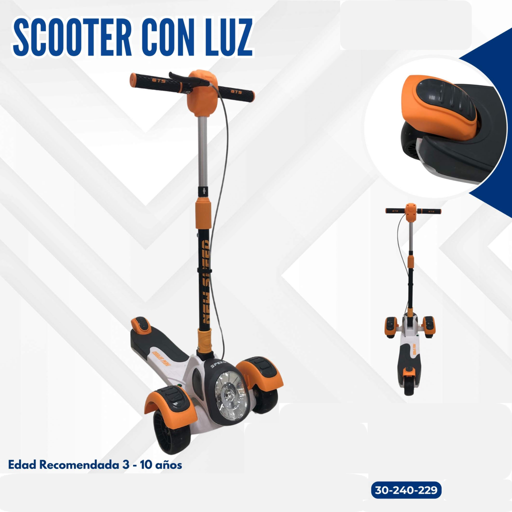 SCOOTER CON LUZ DE NIÑOS