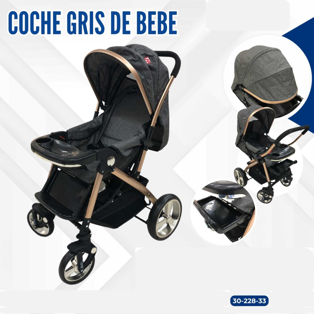 COCHE GRIS DE BEBE