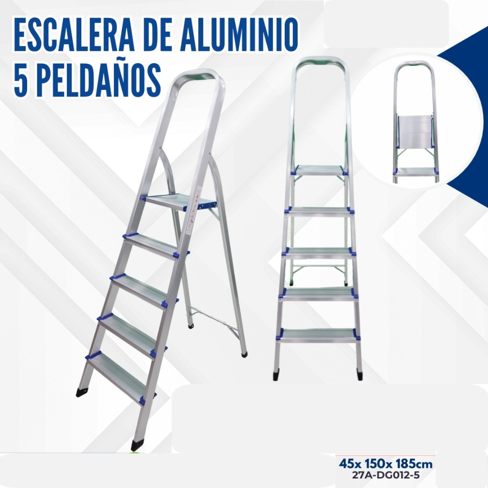 ESCALERA DE ALUMINIO 5 PELDAÑOS