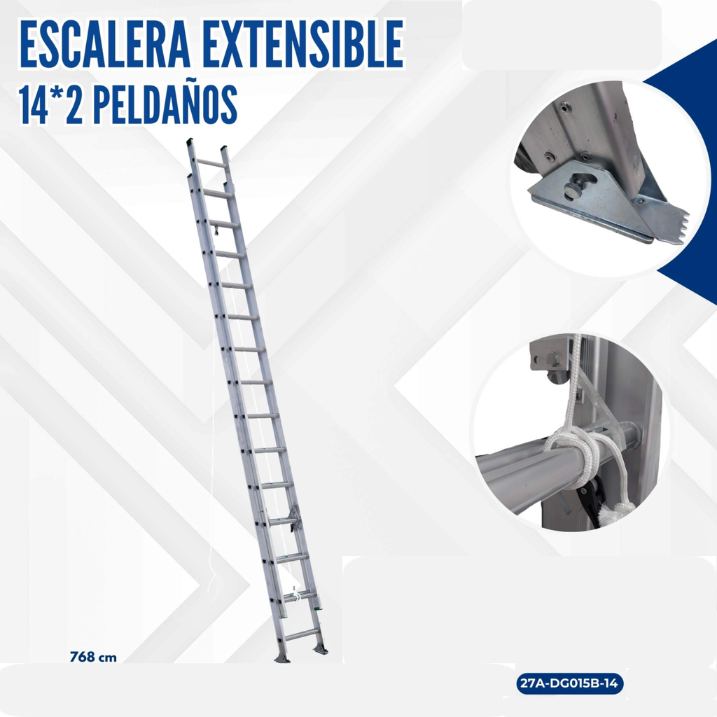 ESCALERA CON EXTENCION 2*14