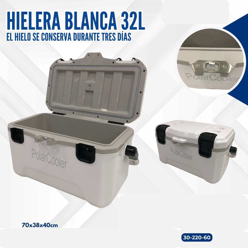 HIELERA BLANCA 32L